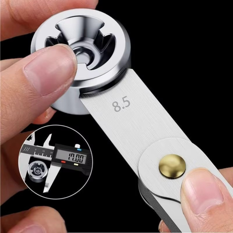 Probon Radiusmessgerät in Silber zur präzisen Bogenradius-Messung von R0.3 bis R100 mm - Bild 5