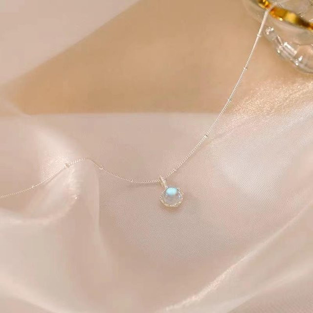 Lucky Star Jewelry Halskette 925 Silber, Mondstein, Damen - Bild 1