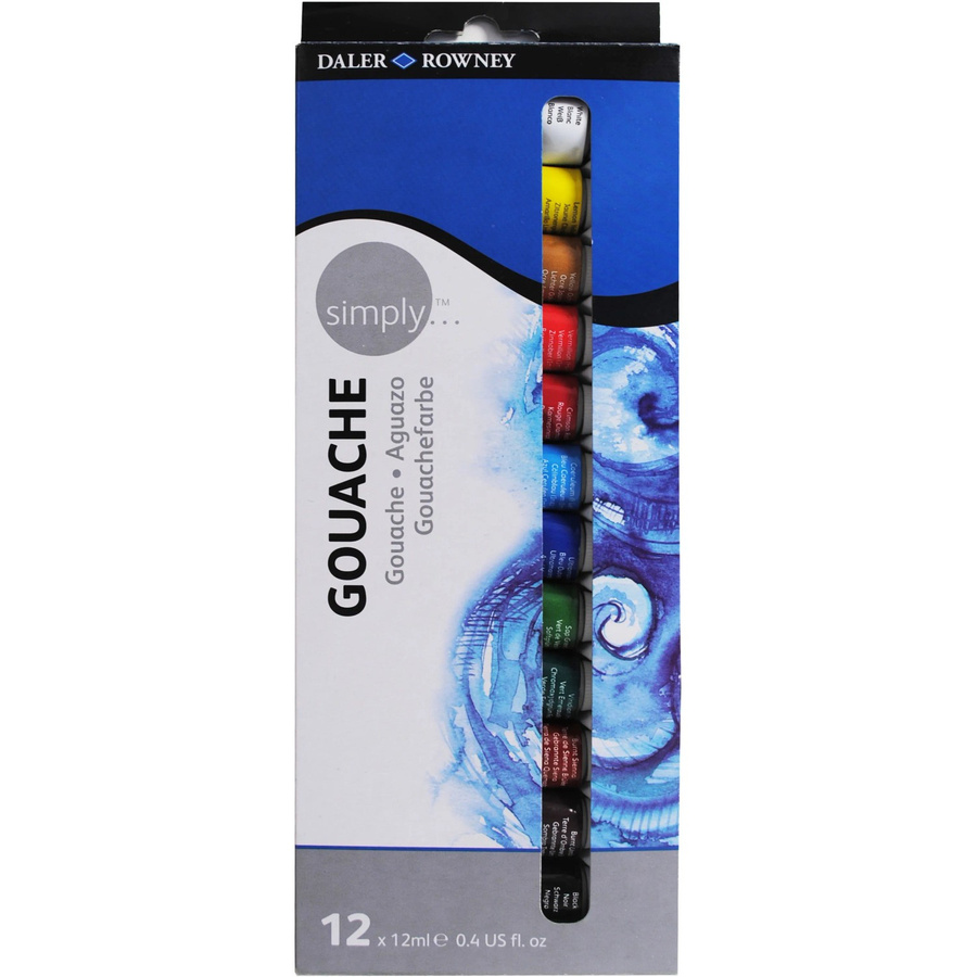 Daler-Rowney Simply Gouache-Set mit 12 Farbtuben à 12 ml in Multicolour - Bild 2