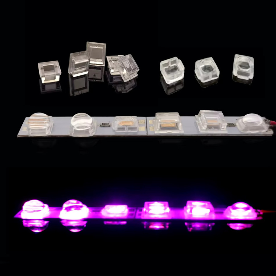 100 Stück TiaoChongYi Konvexe Optische Linsen für 5050 SMD WS2812 WS2811 SK6812 RGB LED Streifen, Transparent - Bild 2