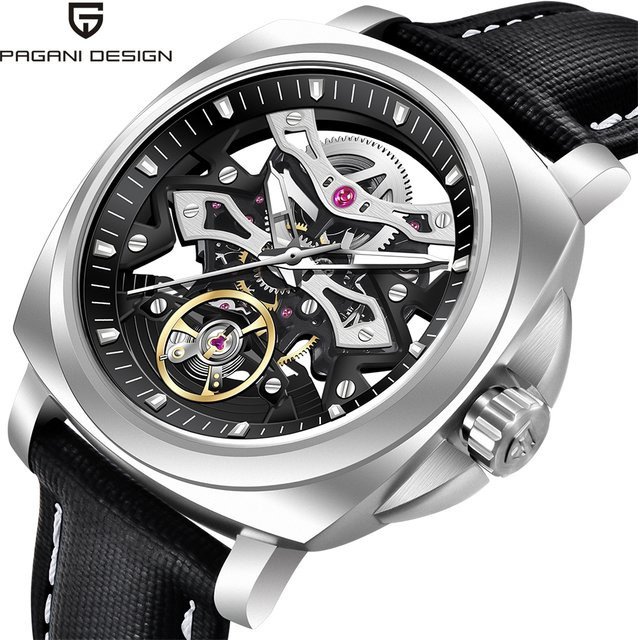 PAGANI DESIGN Armbanduhr, Automatik, Edelstahl, Saphirglas, Herren, Schwarz - Bild 1