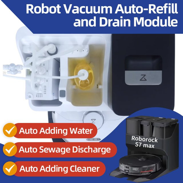 Roborock Wasserwechsel-Kit Anschlussmodul für S7 S8 S8 MaxV Q Revo Max Edge Qv35 zum automatischen Nachfüllen und Ablassen von Wasser - Bild 1