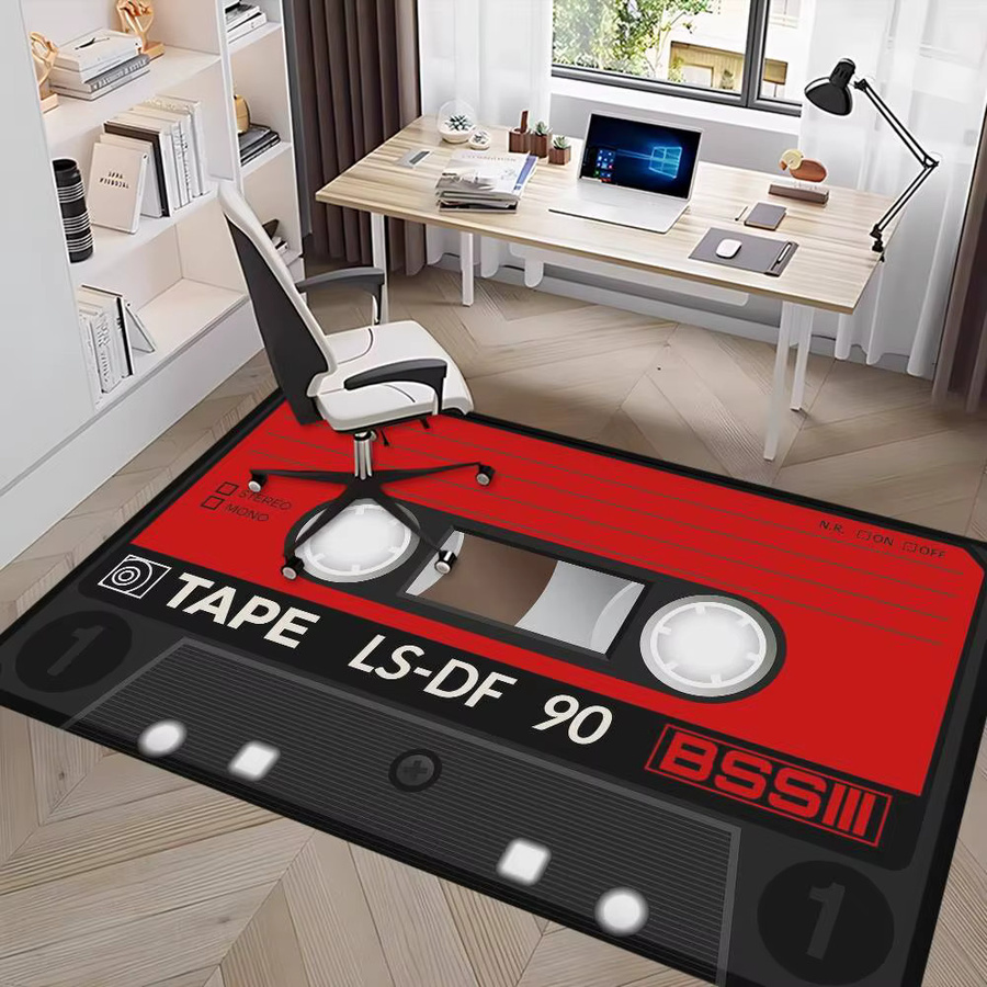 Potdemiel Retro Kassette Teppich Anti-Slip Fußmatte für Kinderzimmer, Schlafzimmer und Wohnzimmer - Bild 3
