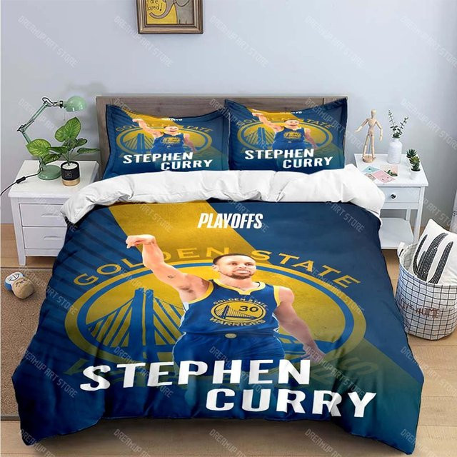 Bettwäscheset Stephen Curry Basketball Design von JMG Household Supplies, Blau, B/H: 200 x 200 cm - Bild 1