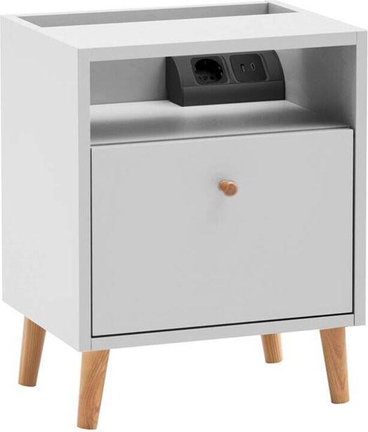 Schildmeyer Nachttisch Bjarne Weiß B/H/T: 40,2 x 50,1 x 32,7 cm - Bild 1