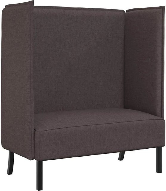vidaXL Modernes Polstersofa in Dunkelbraun mit hohem Rücken aus Stoff, Höhe: 109 cm, Breite: 121 cm, Tiefe: 53 cm - Bild 1