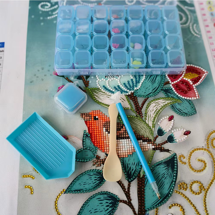 Diamantmalerei Zubehör Set mit Mark Match Point Diamantstift und Tablett in Blau aus Kunststoff - Bild 2