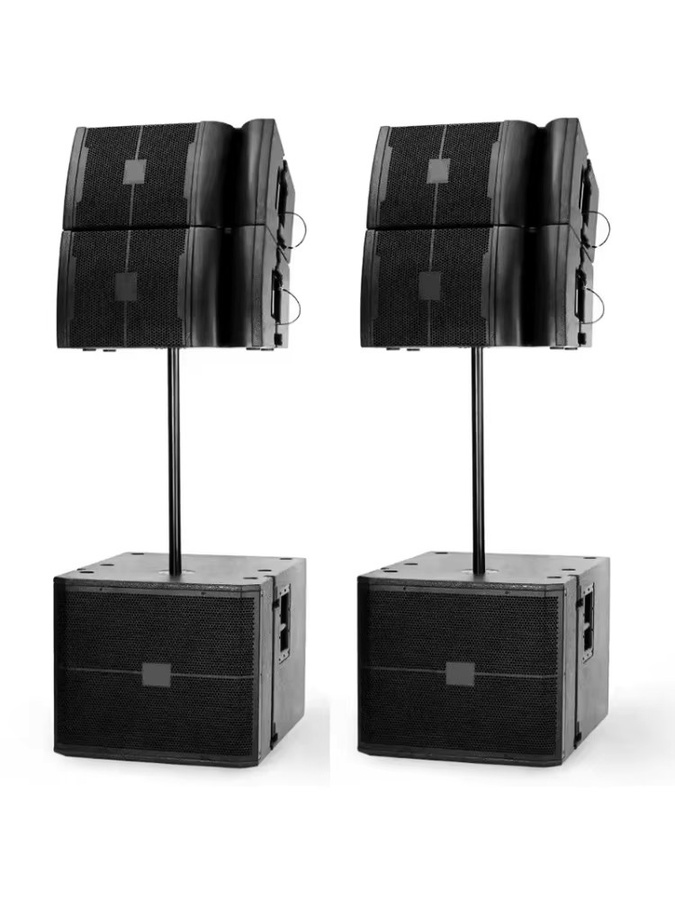 Professionelles passives Line-Array-Lautsprecher-Set mit 18-Zoll-Subwoofer in Schwarz für den Außenbereich - Bild 5