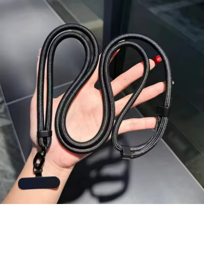 Verstellbares Handy-Umhängeband mit Patch für dein iPhone in Schwarz - Bild 5