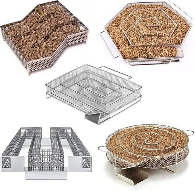 Edelstahl Grill Rauchbox Kaltrauchgenerator für Outdoor Grill Zubehör in Silber, B/T/H: 20,5 x 18,2 x 4,5 cm - Bild 1
