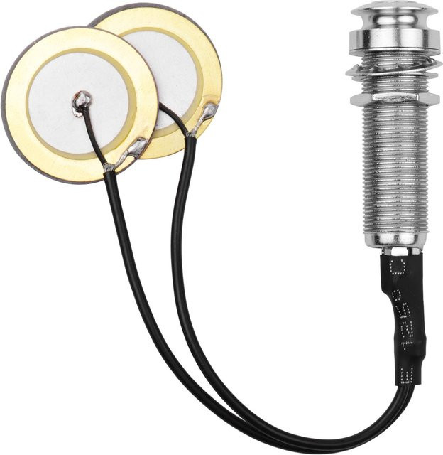 TOMTOP JMS Akustikgitarren-Tonabnehmer selbstklebender Mini-Wandler mit 3,5 mm Klinkenstecker schwarz - Bild 1