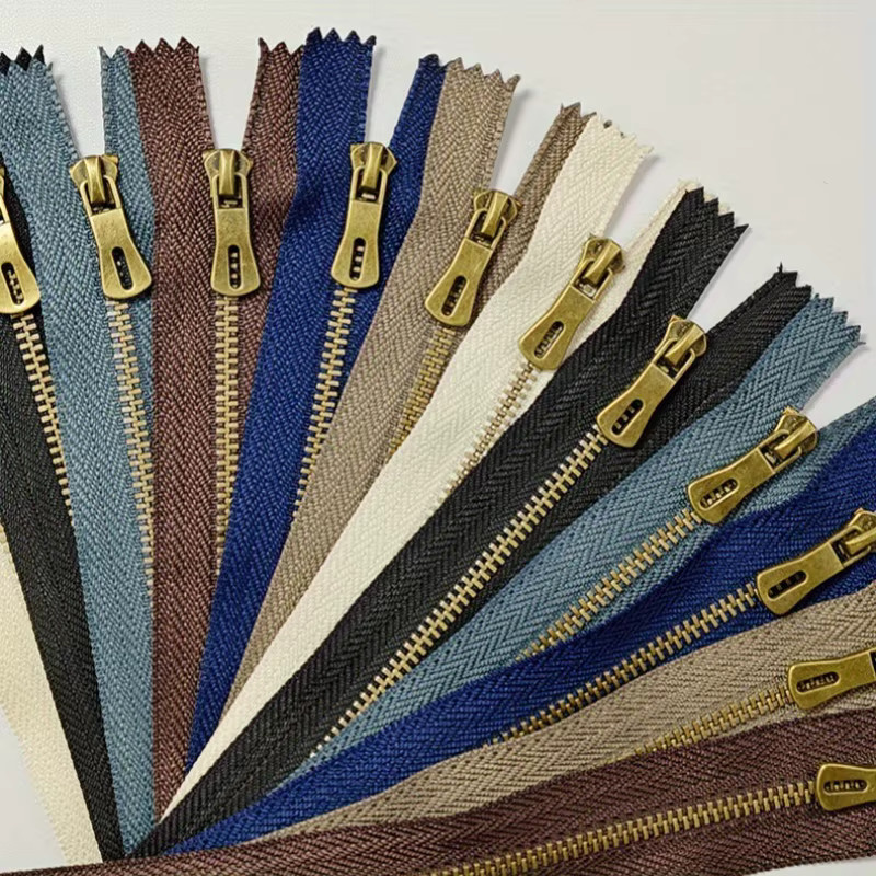 5 Stück Metall-Reißverschlüsse Nr. 5 in Multicolour für Kleidung, Taschen und DIY-Näharbeiten - Bild 3