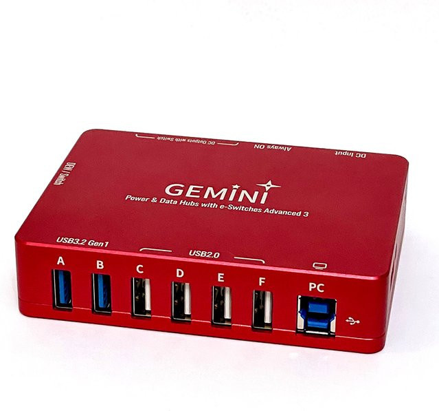 Gemini Astro Power Box HUB USB 3.2 + DC ASCOM Stromversorgungsbox für Astronomie-Teleskop Fotografie in Rot mit USB-C Schnittstelle - Bild 1