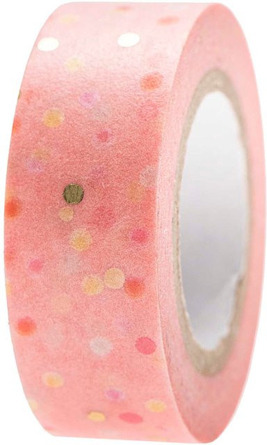 Rico Design Paper Poetry Washi Tape Crafted Nature mit rosa Punkten, Breite: 1,5 cm, Länge: 10 m - Bild 1
