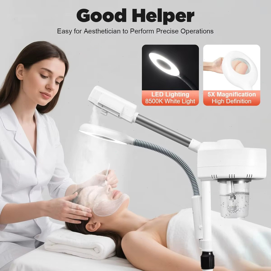 Bymaocar Gesichtsdampfgerät 2-in-1, White, Unisex - Bild 3