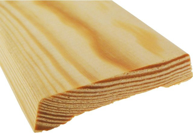 Döllken Profiles Bekleidungsleiste aus Kiefer in Braun und Beige, Höhe: 6,5 cm, Breite: 65 mm, Tiefe: 14 mm, Länge: 2400 mm - Bild 1