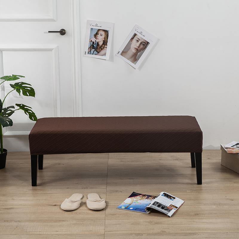 Leorate Jacquard-Stuhlbankbezug in Beige, elastischer und rutschfester Stretch-Sitzbezug für Bankett und Zuhause - Bild 1