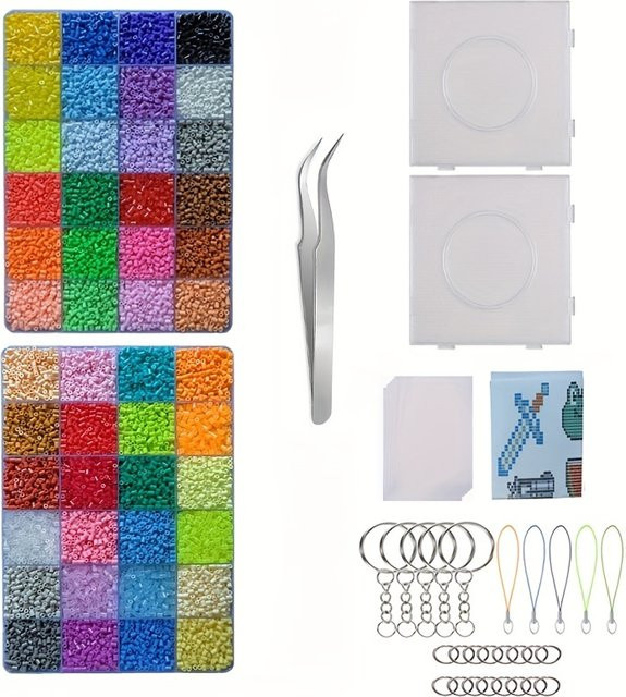 Hama Perlen Pixel Kunst Puzzle, 48 Farben, Set - Bild 1