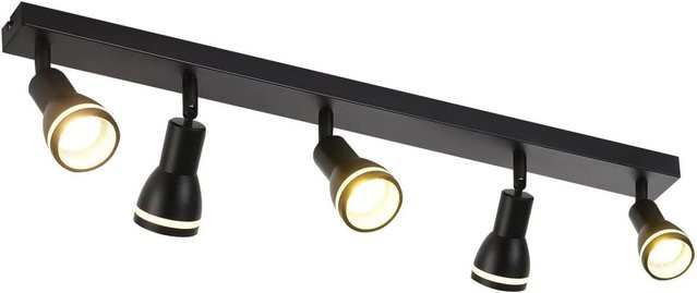 NETTLIFE Deckenstrahler L69 aus Metall in Schwarz, verstellbar und modern mit GU10 Fassung - Bild 1