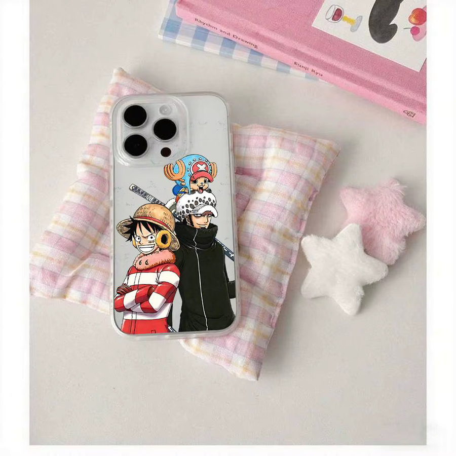 ONE PIECE Anime Handyhülle für iPhone 17 16 15 14 13 12 11 Pro Max Plus Transparent - Bild 5