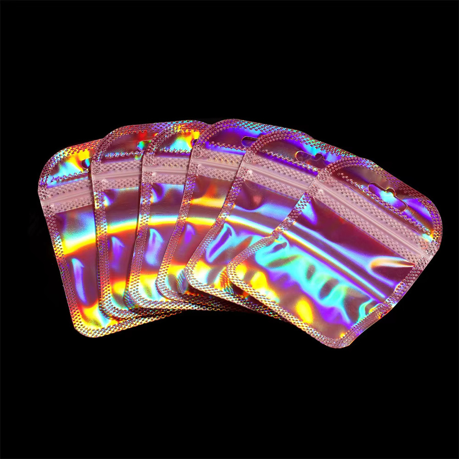 St.kunkka 50 Stück selbstdichtende Laser-Plastiktüten in Transparent und Multicolour für Schmuck und Geschenke mit Sichtfenster - Bild 2