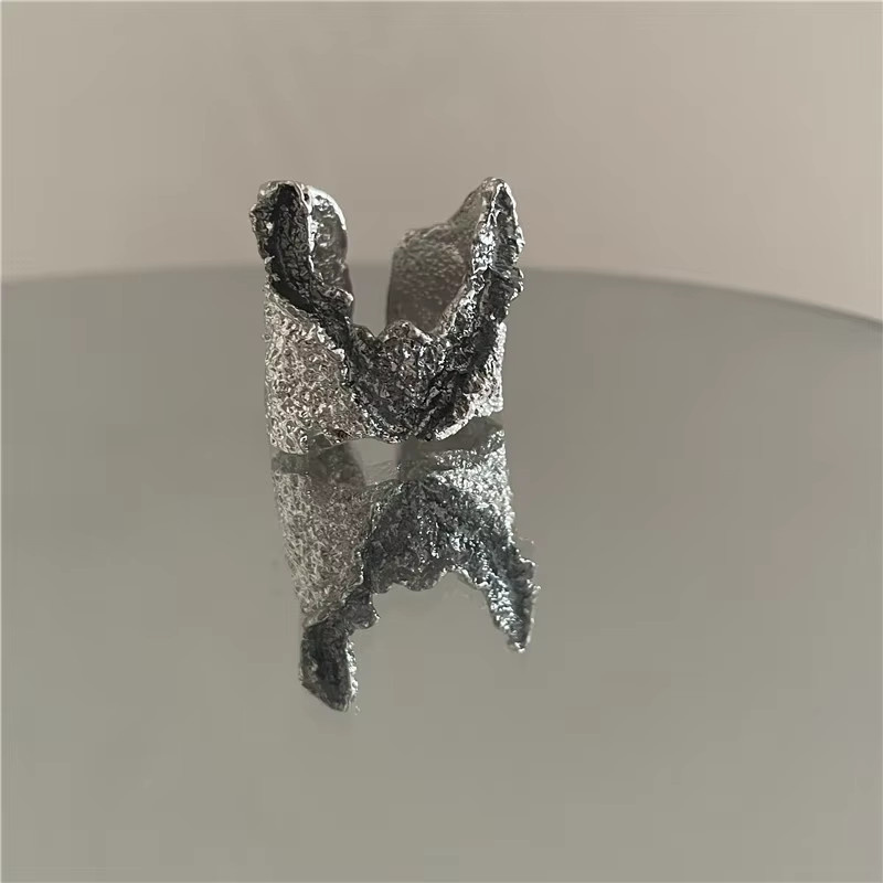 ZHUHE Ringe, Lava, Silber, Unisex - Bild 4