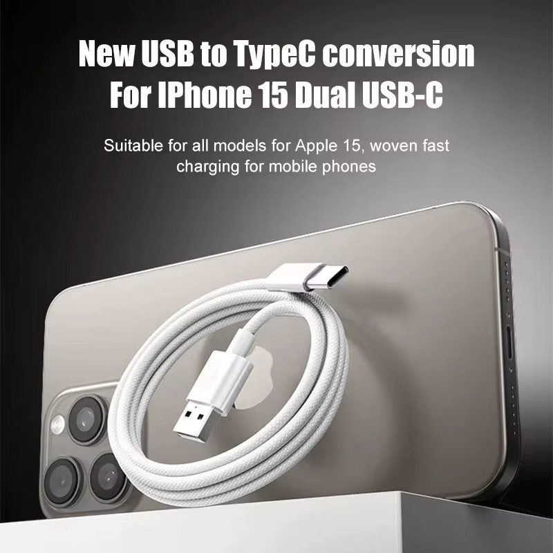Koovesy USB-A auf USB-C Ladekabel in Weiß mit 20 W Schnellladefunktion für iPhone 15, Huawei, Xiaomi und Samsung Android Geräte - Bild 5