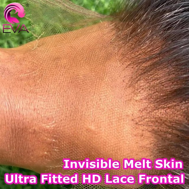 Eva Hair HD Lace Closures Frontal, Echthaar, Glatt - Bild 1