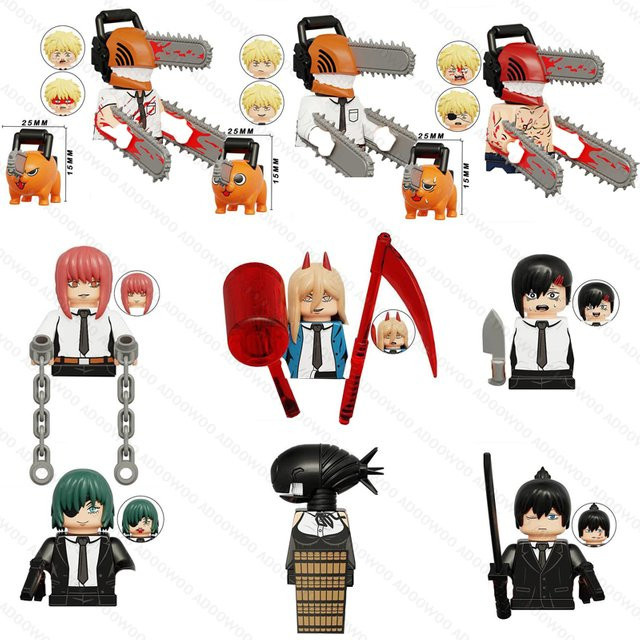 Bandai Chainsaw Man Denji Pochita, Mini-Actionfiguren, Bausteine - Bild 1