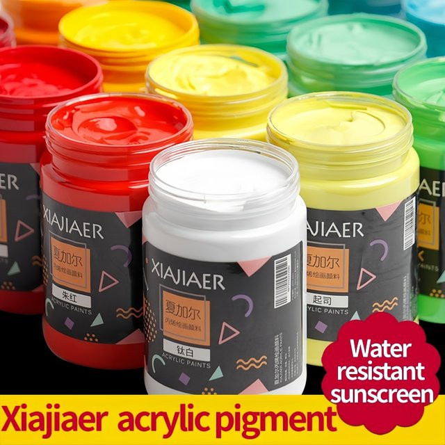 Xiajiaer Acrylfarbe Set mit 26 Farben für Wandmalerei und DIY-Kunstprojekte, 300 ml pro Flasche - Bild 1