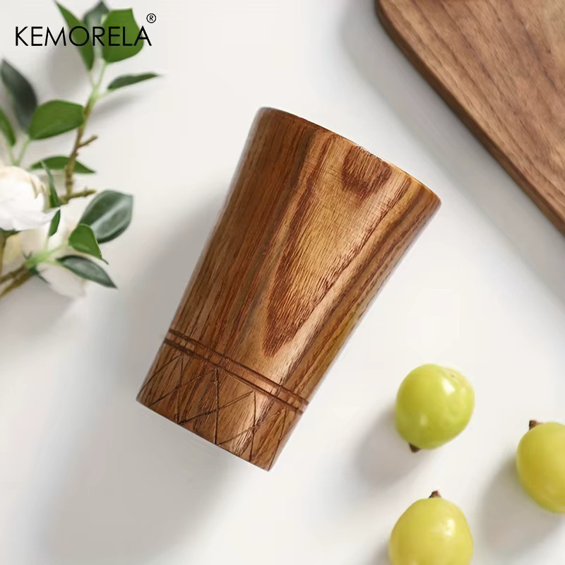 Handgefertigte Teetasse aus natürlichem Holz im japanischen Stil von KEMORELA, Braun - Bild 2