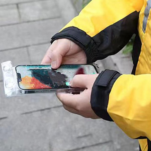 Wasserdichte Smartphone Tasche aus TPU für Motorrad und Fahrrad mit HD Kamera-Zugang und transparentem Design - Bild 1