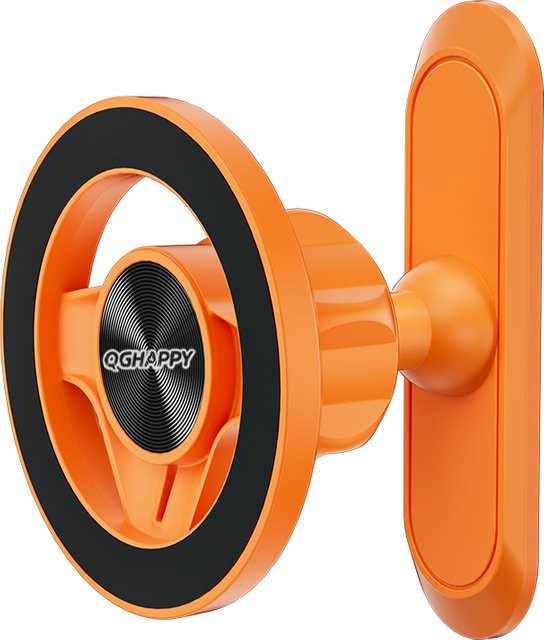 WSSHE Doppelseitiger magnetischer Handyhalter Ständer, 360 Grad drehbar, Universal Telefonhalterung für iPhone und Samsung, Orange - Bild 1