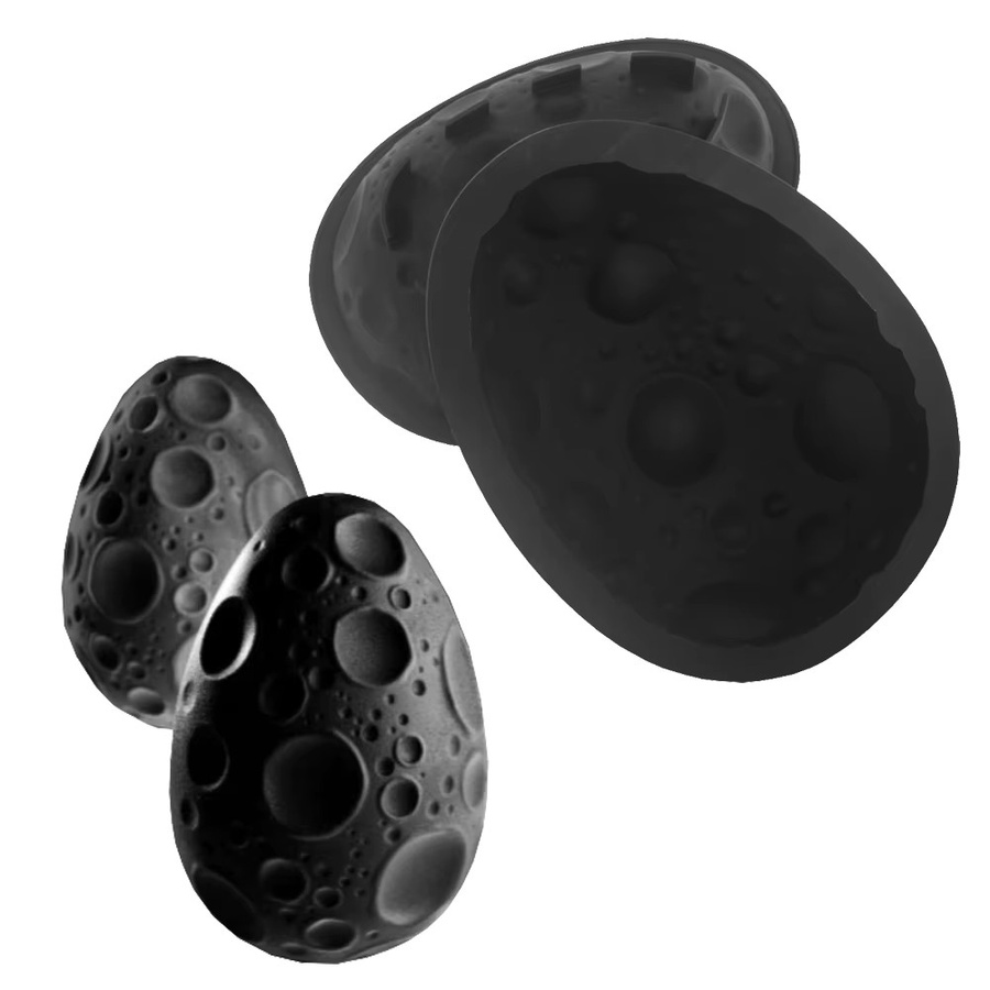Meibum Silikon Backform Mond Ei Form für Mousse und Schokoladen Desserts in Schwarz - Bild 4