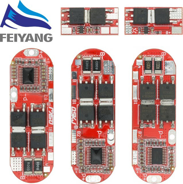 SAMIROB BMS Schutzplatine für 18650 Li-Ion Lipo Lithium Batterien in Rot - Bild 1