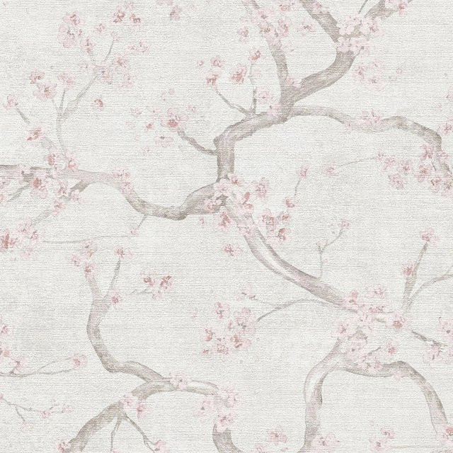 PROFHOME 781995-GU Blumen Tapete Floral in Creme, Rosa, Beige und Weiß, Vlies-Tapete für Wohnzimmer, Schlafzimmer und Kinderzimmer, B: 0,53 m, L: 10,05 m - Bild 1