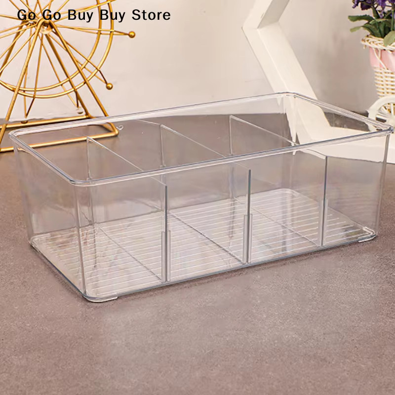 ouhoe Aufbewahrungsbox aus Acryl für Teebeutel und Kaffeekapseln mit Schubladen und Deckel, transparent - Bild 2