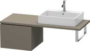 Duravit Unterschrank L-Cube in Grau matt mit einer Auszug für Konsolen, Breite: 52 cm, Tiefe: 54,7 cm, Höhe: 40 cm - Bild 1