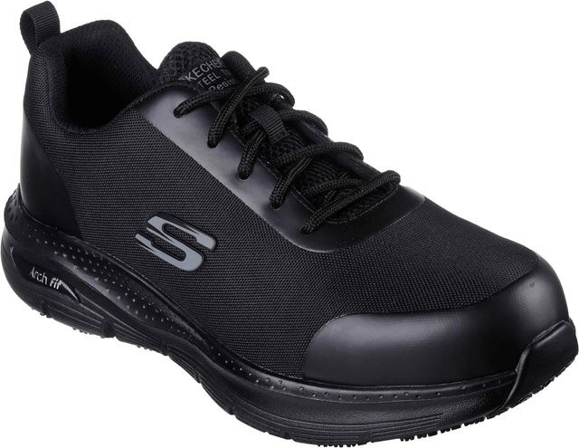 Skechers Sicherheitsschuhe Ringstap Arch Fit SR Herren S3 in Tiefschwarz Größe 45 - Bild 1