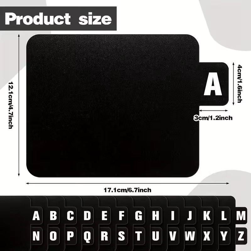 26 Stück CD DVD und Vinyl Schallplatten Organizer in Schwarz aus Kunststoff mit Alphabet-Trennwänden A-Z zur platzsparenden Aufbewahrung von Musikalben - Bild 6