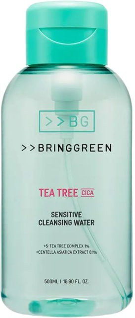 BRINGGREEN Teebaum Cica Reinigungswasser, 500 ml, Empfindliche Haut - Bild 1