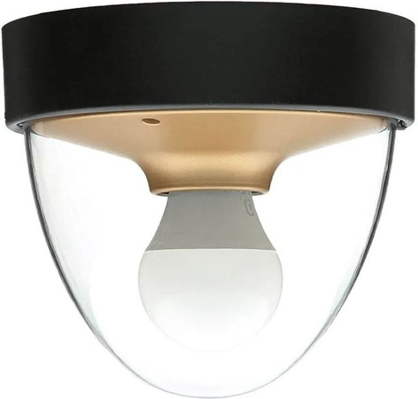 Licht-Erlebnisse Deckenlampe für das Badezimmer, rund, Schwarz-Gold, Durchmesser: 18 cm, IP44, E27