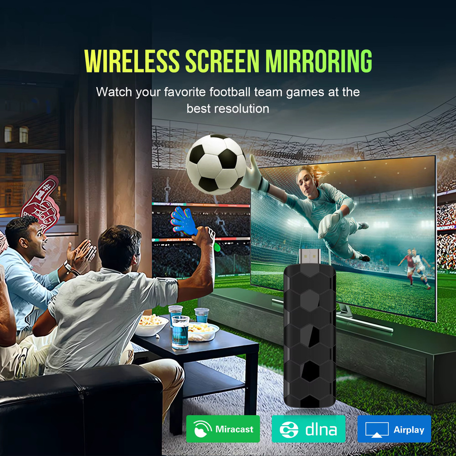 Mortal R3+ Android 16 TV-Stick in Schwarz mit 128 GB Speicher, 8 GB RAM, 4K-Auflösung, WLAN 6 und Sprachfernbedienung - Bild 4