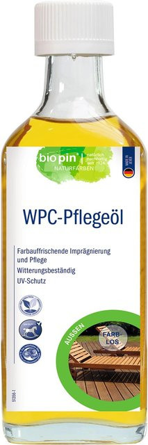 Biopin WPC-Pflegeöl für Holz, transparent, 250 ml - Bild 1