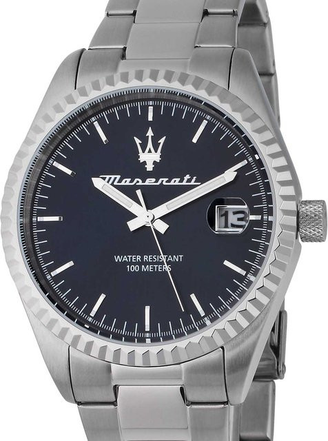 Maserati Herrenuhr, Quarz, Edelstahl, Blau, 43 mm, 10 ATM - Bild 1