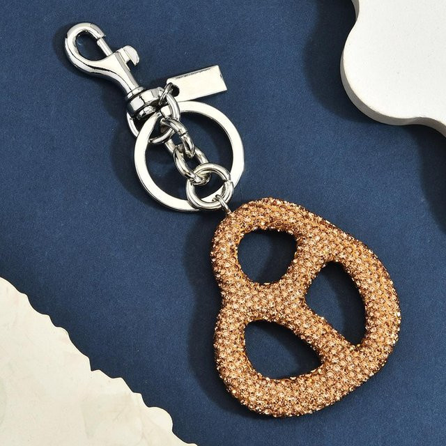 Rd lala Taschenanhänger Brezel, Strass, Champagner-Gold, Damen - Bild 1