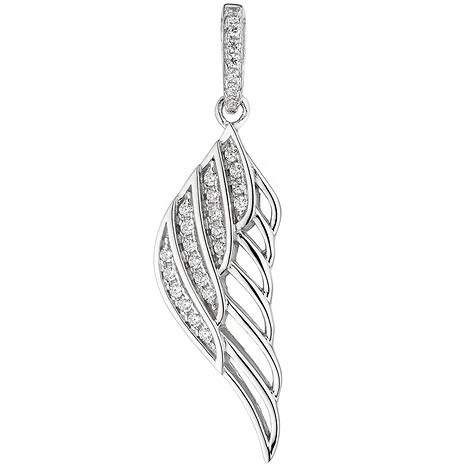 Colfem Anhänger Engelsflügel, 925 Sterling Silber, Zirkonia - Bild 1