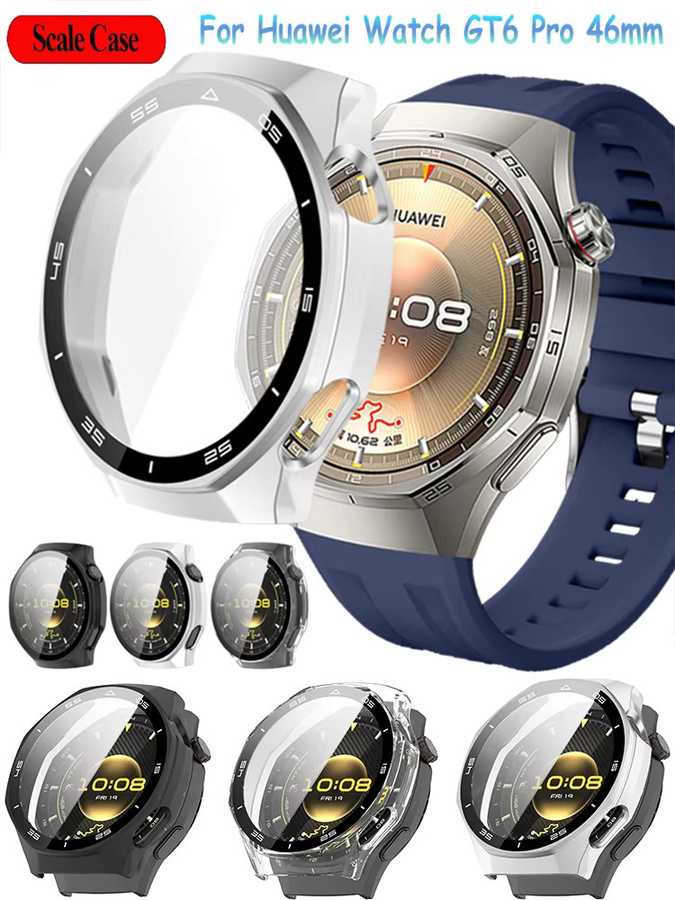 Huawei Schutzhülle für Huawei Uhr GT6 Pro 46mm, Glas, Silikon, Schwarz - Bild 4