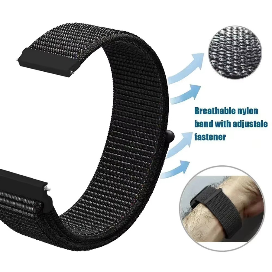 Uhrenarmband Nylon, 18 mm, Schwarz, Unisex - Bild 4