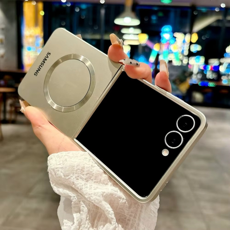 Flip 7 Ultra Magnetische Handyhülle für Samsung Z Flip 8 7 6 5 4 5G, Ultra Dünn und Kratzfest, Matte PC-Abdeckung, Farbe: Rot - Bild 3